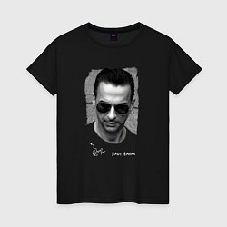 Футболка хлопковая женская Depeche Mode - Dave Gahan face, цвет: черный
