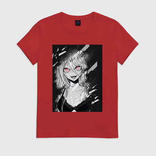 Женская футболка Senpai девушка / Красный – фото 1