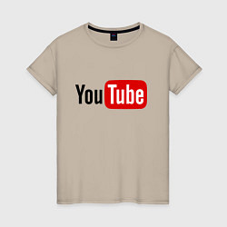 Женская футболка You tube logo