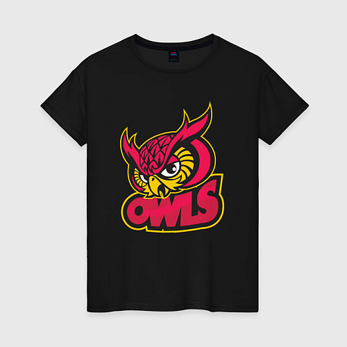 Женская футболка Team owls / Черный – фото 1