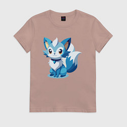 Женская футболка Синий лисенок