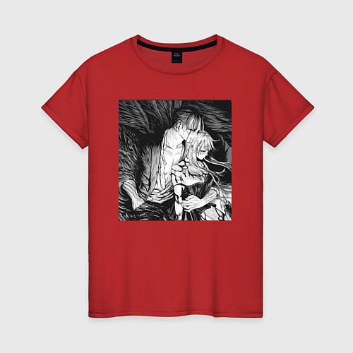 Женская футболка Ашаф ворон / Красный – фото 1