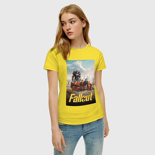 Женская футболка Фоллаут на диване / Желтый – фото 3