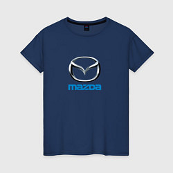 Футболка хлопковая женская Mazda sport brend, цвет: тёмно-синий