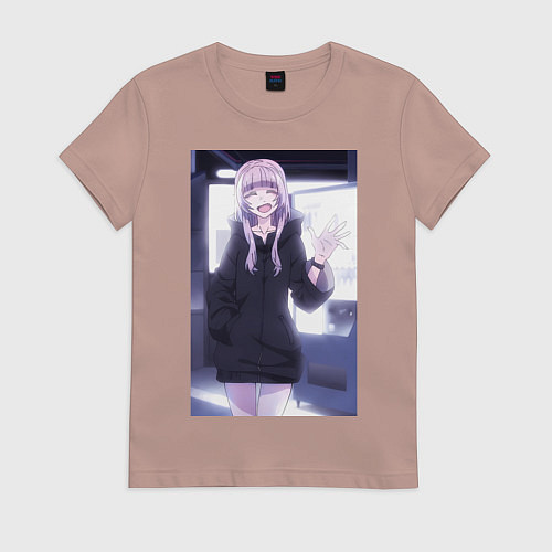 Женская футболка Надзуна Нанакуса - Песнь ночных сов / Пыльно-розовый – фото 1