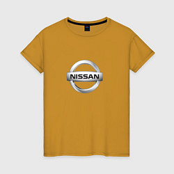 Женская футболка Nissan logo