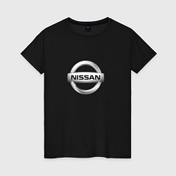 Женская футболка Nissan logo