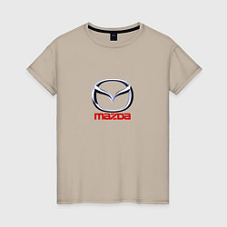 Женская футболка Mazda logo