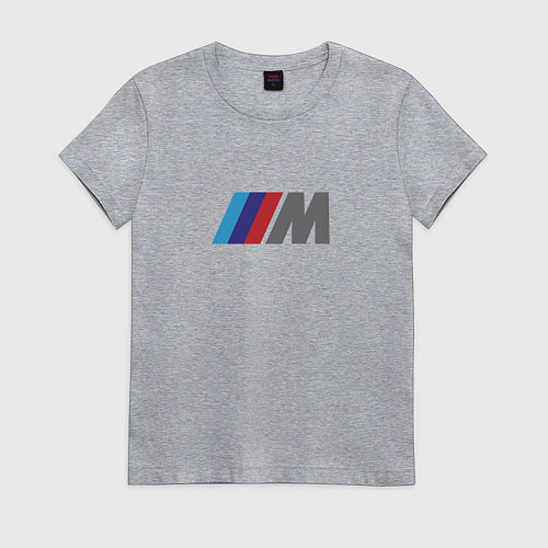 Женская футболка BMW logo sport / Меланж – фото 1