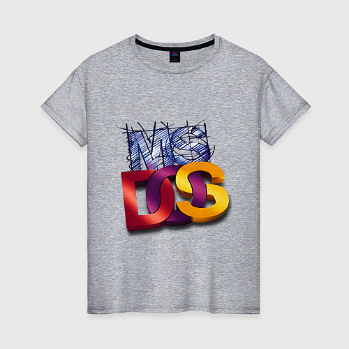 Женская футболка Ms DOS / Меланж – фото 1