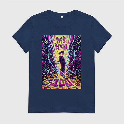 Женская футболка Моб Психо Шигэо Кагэяма / Тёмно-синий – фото 1
