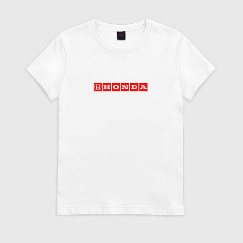 Женская футболка Honda red logo / Белый – фото 1