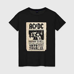 Женская футболка ACDC винтажный постер