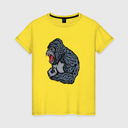 Женская футболка Gorilla angry