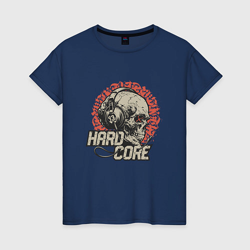 Женская футболка Хардкор музыка / Тёмно-синий – фото 1