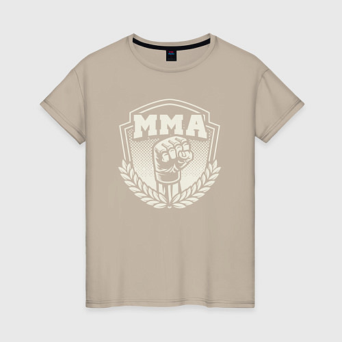 Женская футболка Кулак MMA / Миндальный – фото 1