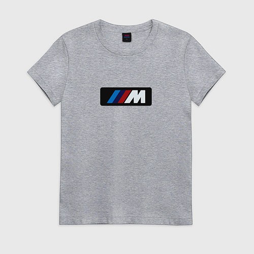 Женская футболка BMW logo sport steel / Меланж – фото 1