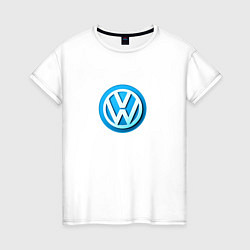 Женская футболка Volkswagen logo blue