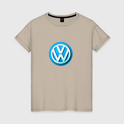 Женская футболка Volkswagen logo blue