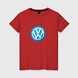 Женская футболка Volkswagen logo blue