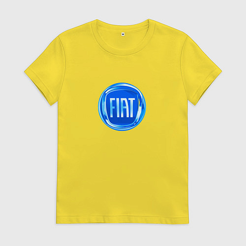 Женская футболка FIAT logo blue / Желтый – фото 1