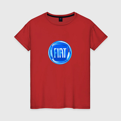 Женская футболка FIAT logo blue / Красный – фото 1