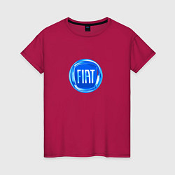 Женская футболка FIAT logo blue