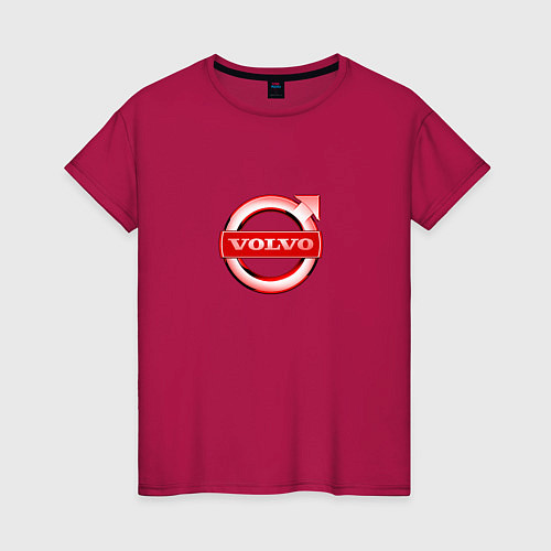 Женская футболка Volvo red logo / Маджента – фото 1