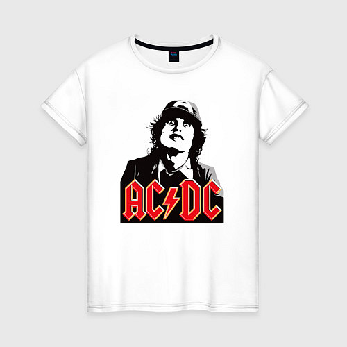 Женская футболка ACDC Angus Young rock / Белый – фото 1