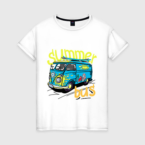 Женская футболка Summer bus / Белый – фото 1