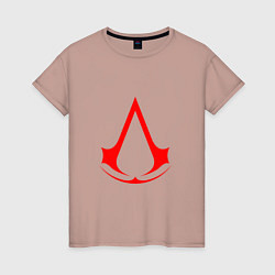 Женская футболка Red logo of assassins