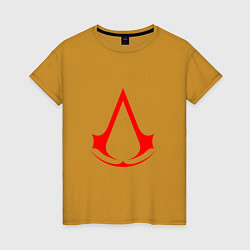 Женская футболка Red logo of assassins