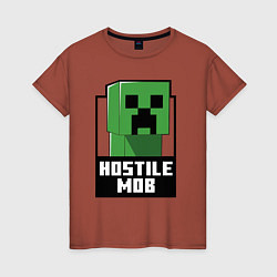 Женская футболка Minecraft hostile mob