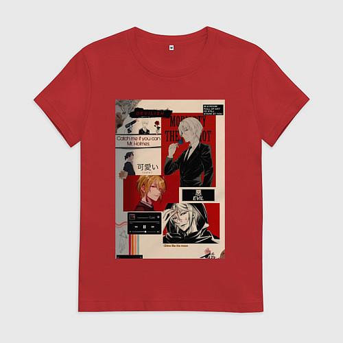 Женская футболка Патриотизм Мориарти Луис Джеймс коллаж / Красный – фото 1