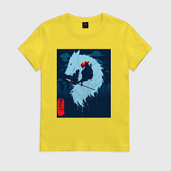 Женская футболка Принцесса Мононоке-волчица Моро