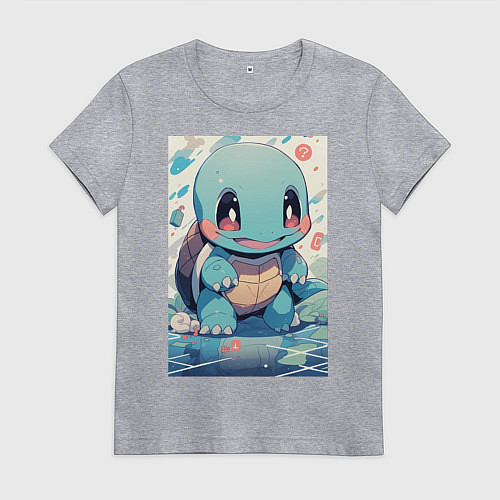 Женская футболка Покемон Сквиртл / Меланж – фото 1