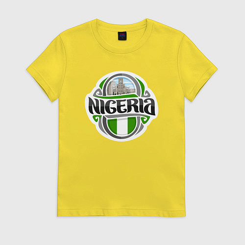 Женская футболка Нигерия / Желтый – фото 1