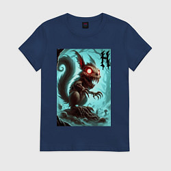 Женская футболка Жуткая белка - хэллоуин