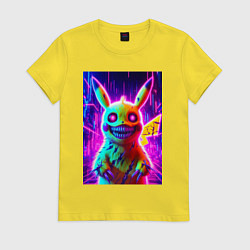 Женская футболка Пикачу монстр - хэллоуинский хоррор