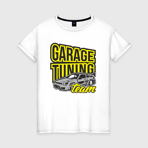 Женская футболка Garage tuning team / Белый – фото 1