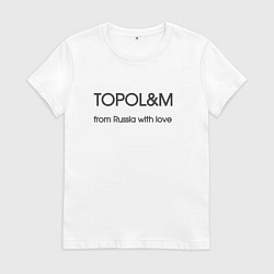 Женская футболка Тополь - м - ракета