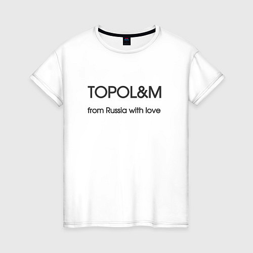 Женская футболка Тополь - м - ракета / Белый – фото 1