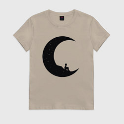 Женская футболка Moon boy