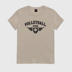 Женская футболка Volleyball star