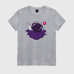 Женская футболка Любовь из космоса - peace v