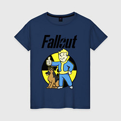 Женская футболка Vault boy and dog