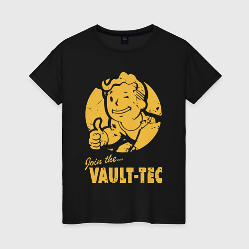 Женская футболка Vault boy like print / Черный – фото 1