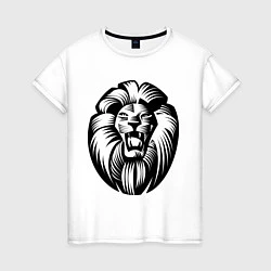 Женская футболка Бесстрашный лев
