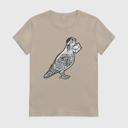 Женская футболка Голубь почтарь