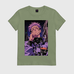 Женская футболка Магическая битва Юдзи Итадори токио